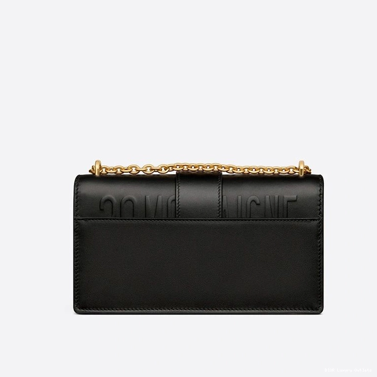 Cheap Montaigne Black Bag Chain East-West With Dior 30 Calfskin 0811 Luxury